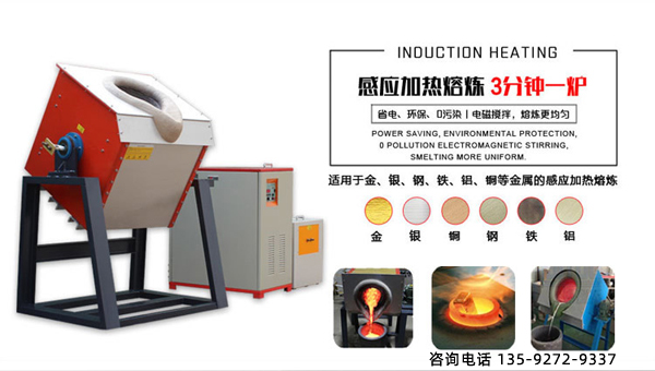 小型熔煉爐由電感線圈、爐架和回爐廢料(坩塌)組成