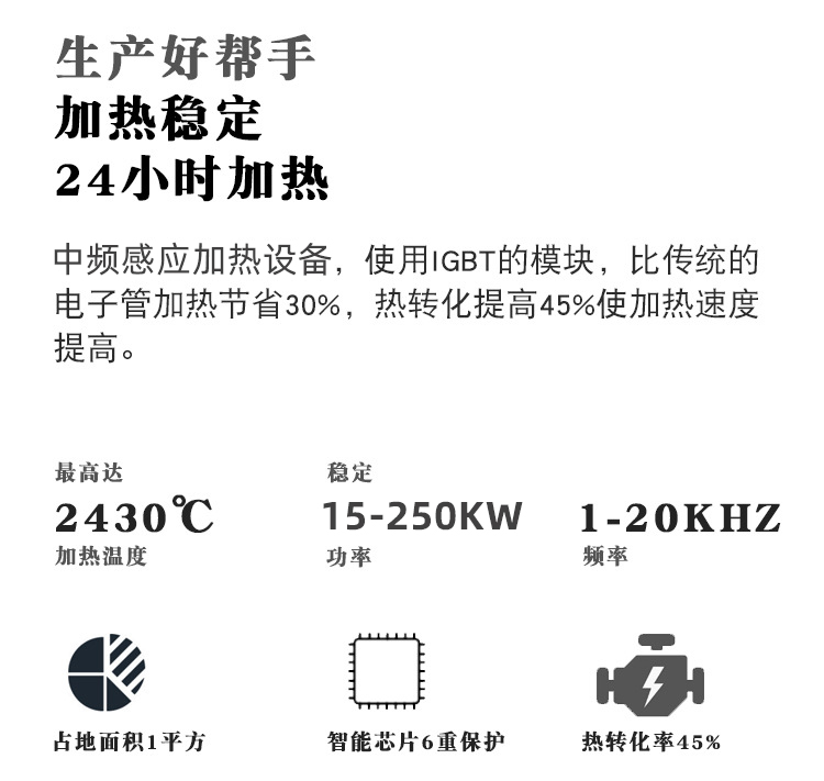 中頻香蕉视频污污加熱設備HTM-25AB 25KW中頻加熱機(圖5)